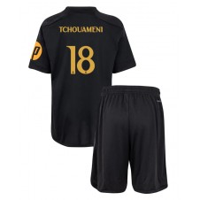 Real Madrid Aurelien Tchouameni #18 Tredjeställ Barn 2023-24 Korta ärmar (+ Korta byxor)